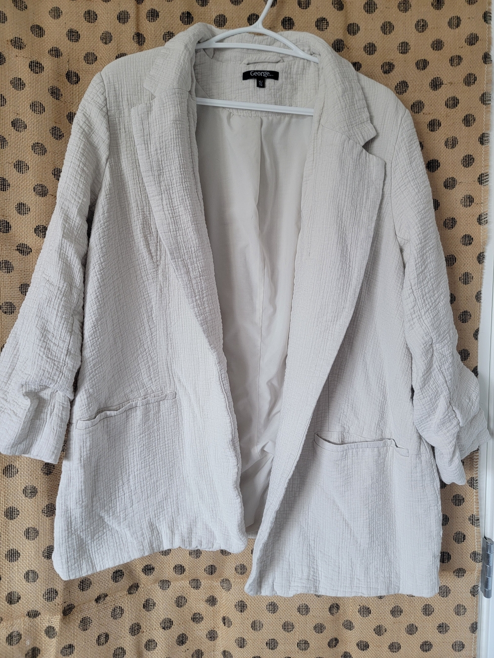 George Women's Light Gray Textured Blazer Jacket